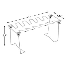 Chicken Leg And Wing Rack For Grill Smoker Oven - Easy To Use 14 Slots Chicken Leg Rack - High Grade Stainless Steel Chicken Wing Rack Chicken Drumstick Holder For Perfect Cook