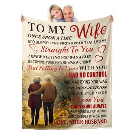 Valentines Day Gifts for Her,Valentines Day Gifts for Wife, Blanket for Women Birthday Gifts for Wife Girlfriend Wedding Gifts Throw Blanket Christmas 11th 25th 50th Anniversary Blanket 60"x50"