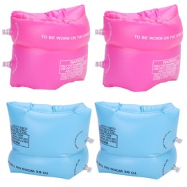 Kids Inflatable Swim Arm Bands Safety Swimming Floats Swim Arm Floats Swim Roll Up Sleeves Floats Sleeves Swim Learning Water Wings Arm Ring Tube Armlets Swim Training Aids For Boys Girls 2-8 Years