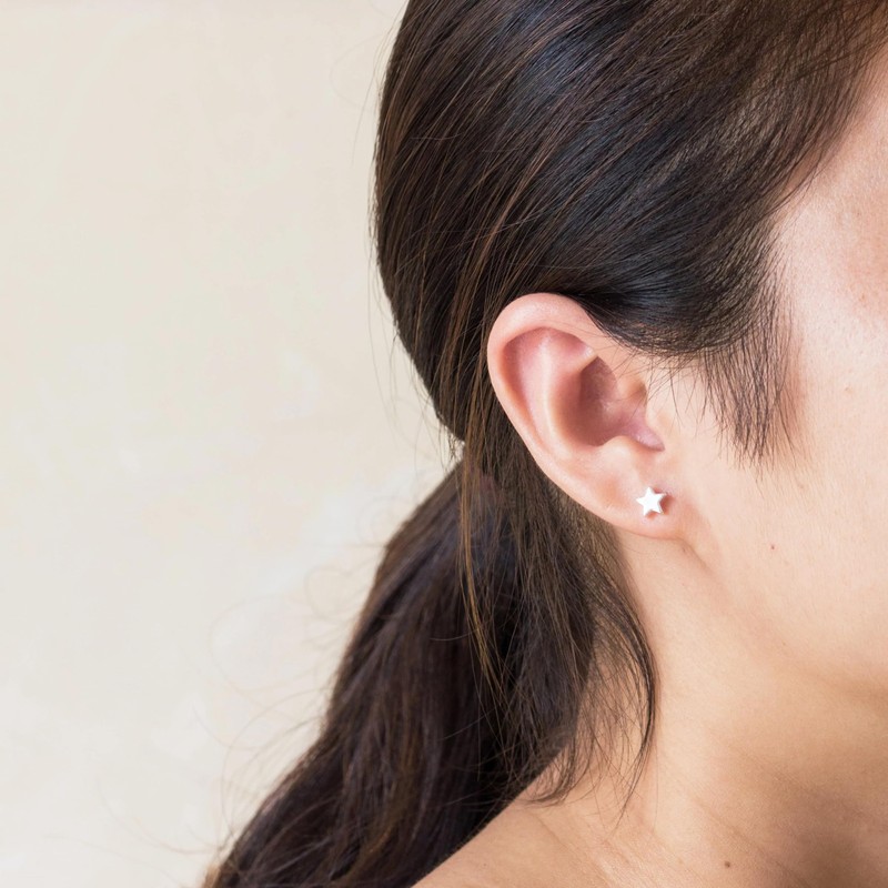 Philip Jones Silver Plated Star Stud Earrings