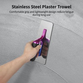 yeesport 3 PCS Stainless Steel Plaster Trowels, Drywall Trowel, Ergonomic Handle Art Painting Finishing Tool, Venetian Plaster Tools