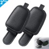 Yinore 2x Sunglasses Holders for Car Sun Visor Leather Magnetic