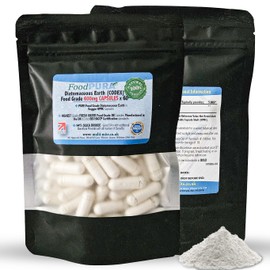 FoodPURA Food Grade Diatomaceous Earth Capsules (Codex) Pure White 94% Silica Fresh Water Sourced 600mg (60)
