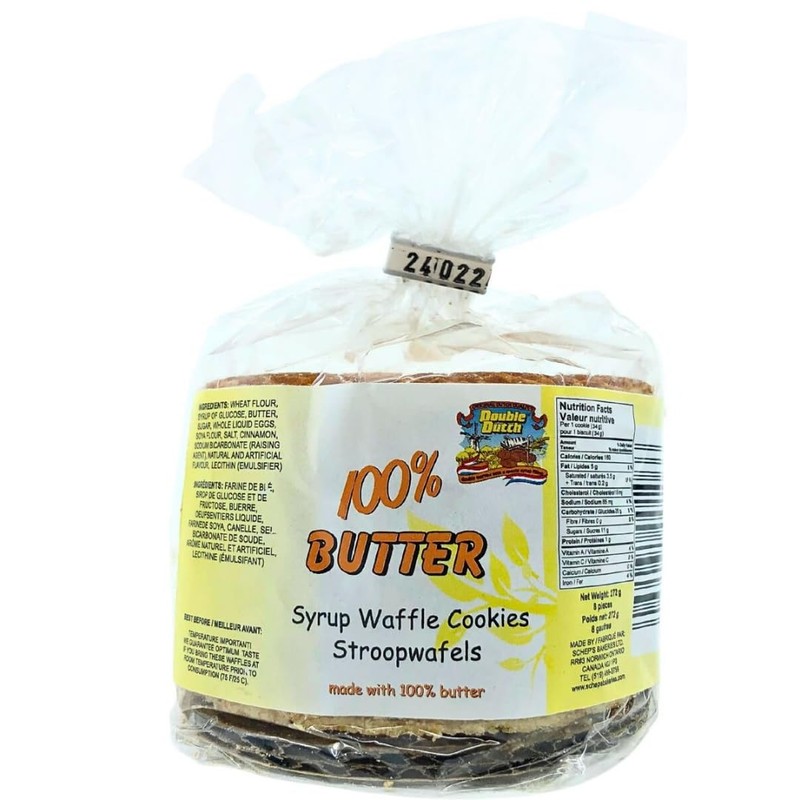 Double Dutch%100 Butter Stroopwafels syrup waffle cookies 8 CT x