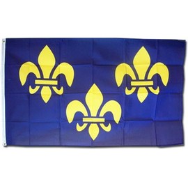 Fleur de Lis (3/Blue) - 3' x 5' Historic Polyester Flag
