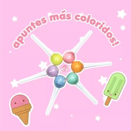 J.H COMPANY Set De 6 Mini Marcatextos Colores Pastel Forma De Paleta