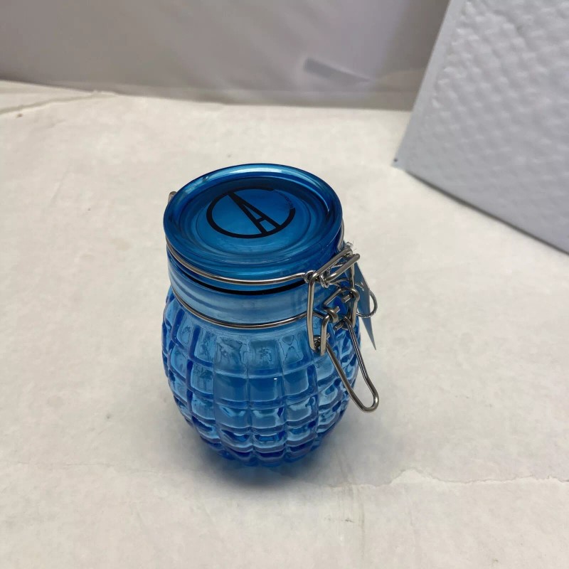 Contained Art Grenade Storage Jar - Blue Glass 100mL