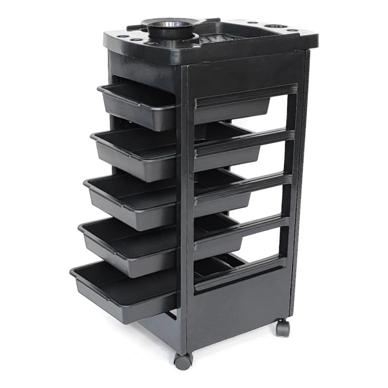 Letmex Bm3634 Carrito Auxiliar Negro Con Bowl