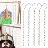 DFQHSCTE 5 Pack Wardrobe Space Saving Hangers, Metal Wardrobe Organizer,