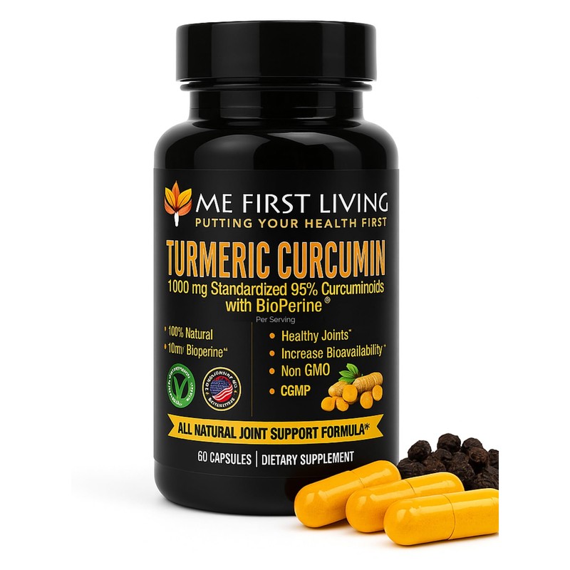 Me First Living Premium Turmeric Curcumin With Black Pepper, 95%