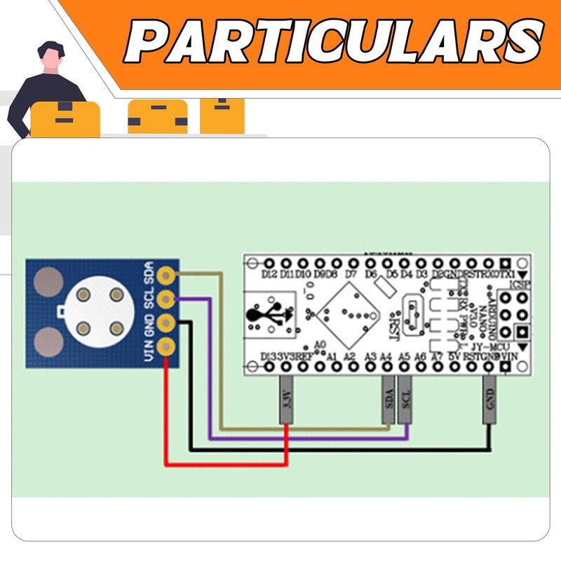 A-DIGISHUO GY-906 MLX90614ESF Infrared Temperature Sensor Module Non-Contact Infrared Temperature