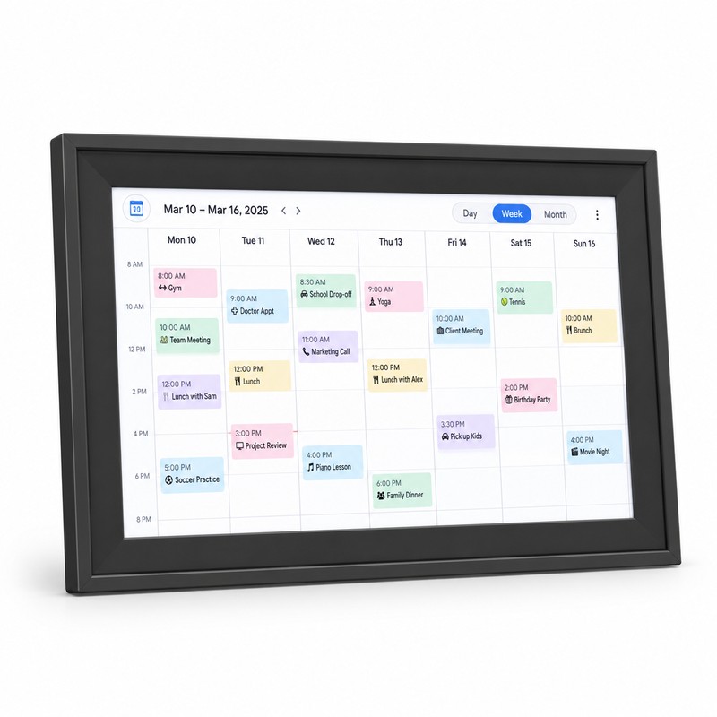10.1-Inch Smart Family Calendar for Home Planning – WiFi Touchscreen