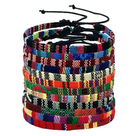 HDGSAFD Pack of 12 braided bracelets, classic fashion bracelet, easy hand wash for women, coloured beach bracelet, universal for men and women, friendship bracelet.