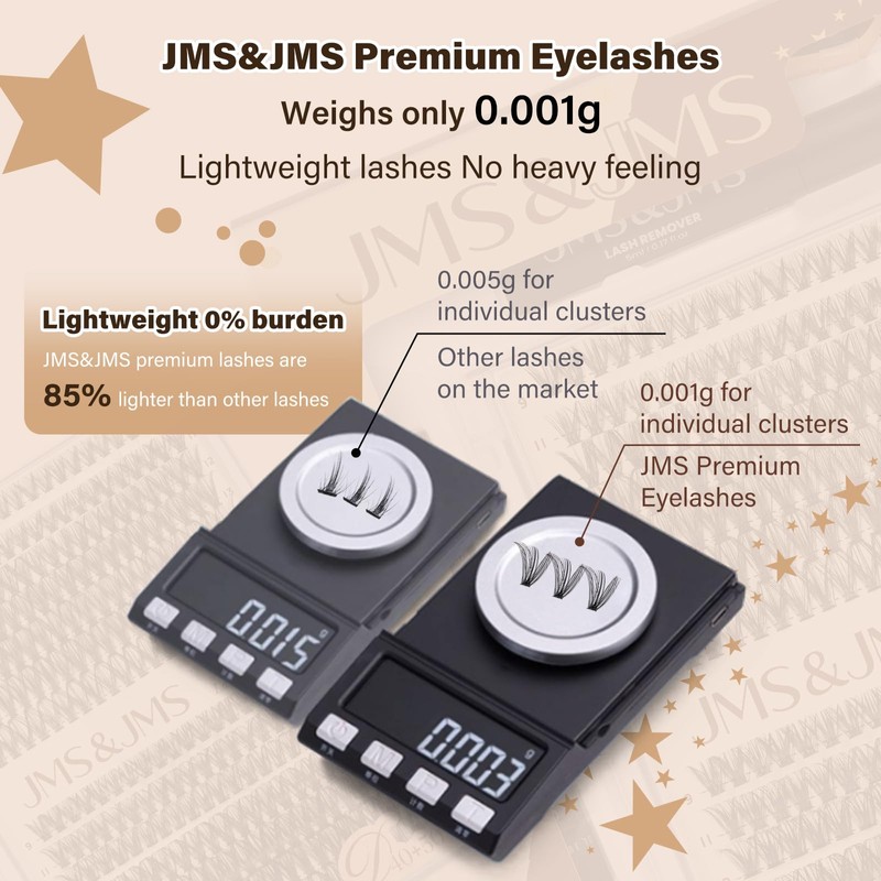JMS&JMS DIY Lash Extension Kit Lash Clusters Kit 40D+50D D