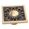 Floor Drain Metal Squared Retro Style Water Drainage Shower Drain