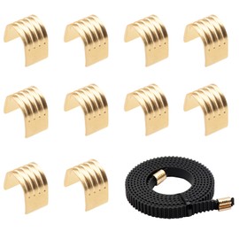 [Doyime] GT2 Copper Buckles (10 Pcs) Metal Buckle Kit GT2 Timing Belt Wire Cable Connector Crimp Connector Cable Terminal