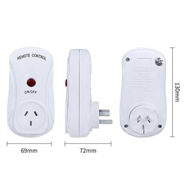 Wireless Remote Control Electrical Outlet Switch for Lights, Fans, Christmas Lights, Small Appliance, Long Range White (Learning Code, 2Rx-1Tx) 3000W/16A