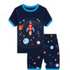Akyzic Boys Space Pajamas 100% Cotton Rocket Pj 2 Piece