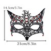 Flimire Black Masquerade Mask Shiny Rhinestone Lace Mask for Women