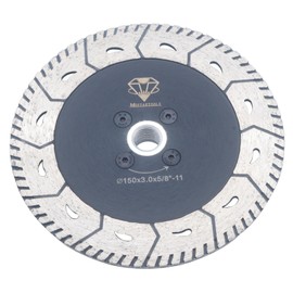 MOSTARTOOLS 6 Inch Turbo Diamond Saw Blades for Cutting Stone,Granite,Bricks Two-in-One Multipurpose Diamond Cutting Discs for Grinding and Sharpening