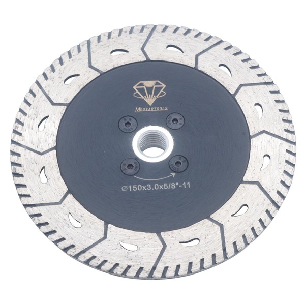 MOSTARTOOLS 6 Inch Turbo Diamond Saw Blades for Cutting Stone,Granite,Bricks
