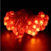 33ft/10M 80 LED Red Lanterns String Lights Battery Operated Fairy