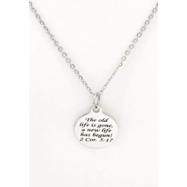 JKCE Designs Christian Bible Verse Jewelry, The Old Life Is Gone A New Life Has Begun