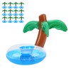 12pcs Coconut Trees Inflatable Pool Drink Holder Beach Party Cup