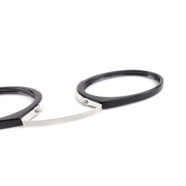 iSpchen Lesebrille tragbar Armlos Männer, Frauen, Stilvolle Frameless Presbyopic Brille mit Tasche, Mini Vergrößerung Glas Zum lesen Schwarz +1.5