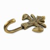 Vintage Fleur De Lis Wall Hook Antique Brass Towel Coat