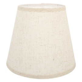 LIFKOME Linen Curtain Fabric Lampshade Replacement E27 Barrel Lampshade Linen Light Shades Natural Fabric Shade for Candelabra Chandelier Table Desk Lamp Linen Cloths