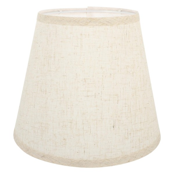 LIFKOME Linen Curtain Fabric Lampshade Replacement E27 Barrel Lampshade Linen