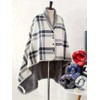 Fleece Wearable Blanket with Buttons - Comfy Poncho Throw Flannel