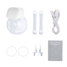 Wearable Electric Breast Pump Silent Invisible Hands Free Breast Pump 2 Modes 5 Levels Adjustable with 24mm Flange for Home Travel