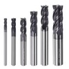 HARFINGTON Square End Mills Set(6pcs) HRC 60 4 Flutes AlTiN
