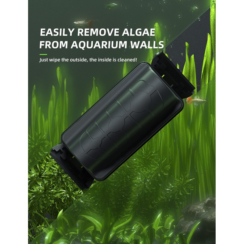 Jasonwell Magnetic Aquarium Fish Tank Cleaner Magnet Scraper for Glass