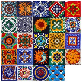 24Pcs Peel and Stick Tile Stickers for Kitchen Bathroom Backsplash Waterproof Traditional Design Wall Decals Easy to Apply DIY Home Decor (Style A, 8 x 8 Inch)