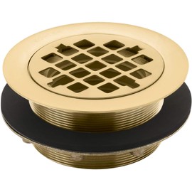 Round Shower Drain For Use With Plastic Pipe, Gasket Included