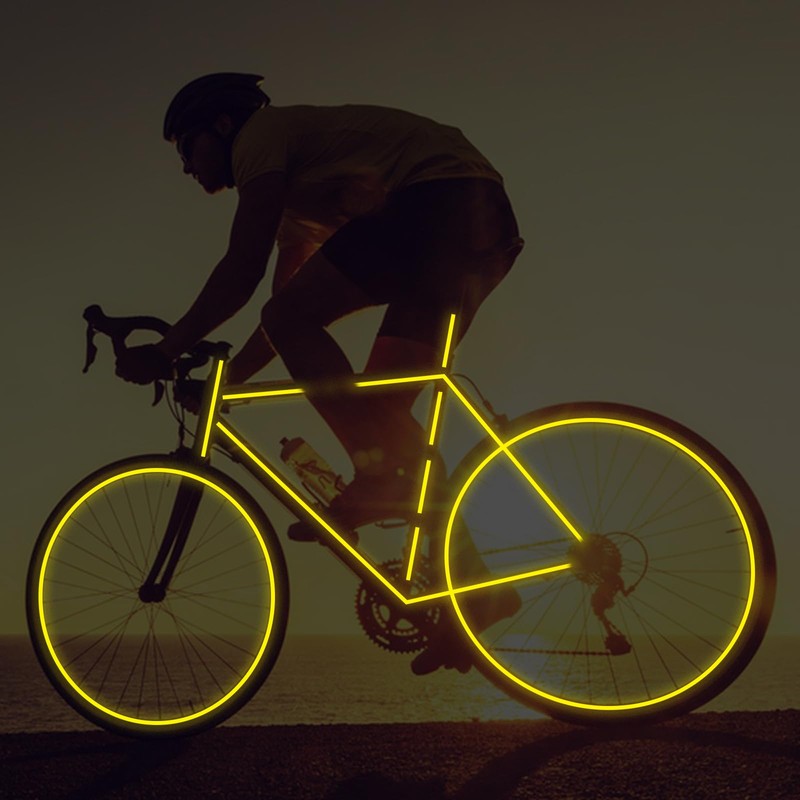 Prasacco 3 Rolls Reflective Tape, 10mmx8M High Visibility Safety Warning