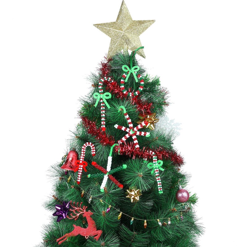 Christmas Tri-Shaped Beads Plastic Tri Beads with 50 Pieces White