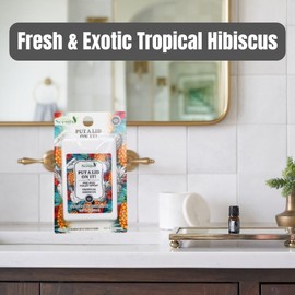 Great Scents Pre-Poop Toilet Spray 2 Pack, Tropical Hibiscus Scent 0.67 fl oz, Travel Size Odor Eliminator with Essential Oils Bathroom Air Freshener, with BONUS Barra de Arco-Íris de Coco
