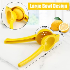 JIEJIE Lemon Squeezer - Lemon Juicer - Metal Manual Hand Juicer Tool, Lemon & Lime Squeezer,Kitchen Tools for citrus juicer & Dishwasher Safe | JIEJIE