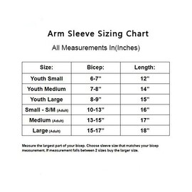 JUNAN Sports Compression Arm Sleeves 1 Pair Moisture Wicking UV Protection Cooling or Warmer Non Slip Cover -Youth & Adult Sizes