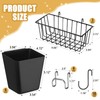 Pelopy 9 Pcs Grid Wall Basket Cup Bin Set 6