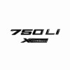 for 7 Series Gloss Black Emblem 750Li+XDrive Number Letters Rear