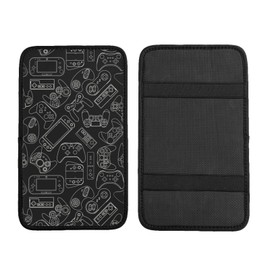 DORKEIXIA Black Video Game Controller Gamer Player Console Cool Gamepad Auto Center Console Armrest Pad Universal Car Center Console Cover Seat Box Cover for Sedan, Van, SUV, Truck Car Accessorie