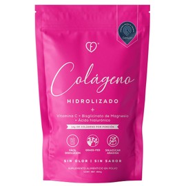 CARO FIT | Colágeno Hidrolizado Premium Sin Sabor 450 g | 14 g de Colágeno Grass Fed Genu-In por Porción | Con Ácido Hialurónico, Vitamina C y Bisglicinato de Magnesio | Sin Azúcar