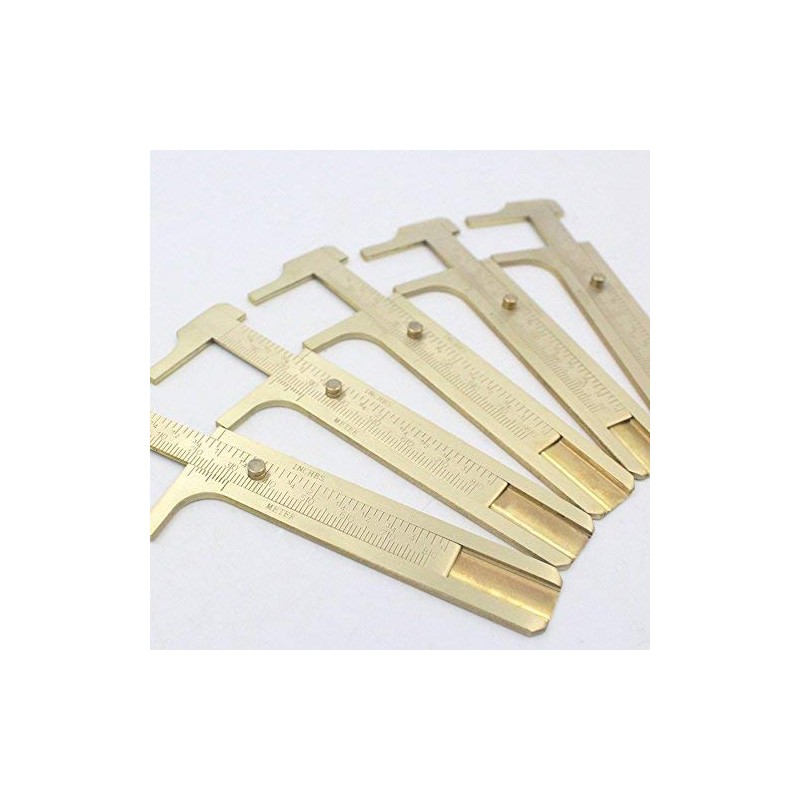 EKLOEN Mini Brass Sliding 80mm Double Scale Caliper for Measuring