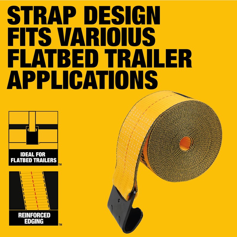 DEWALT DXBC90089 Black/Yellow 4" x 30' Winch Straps - 5,500