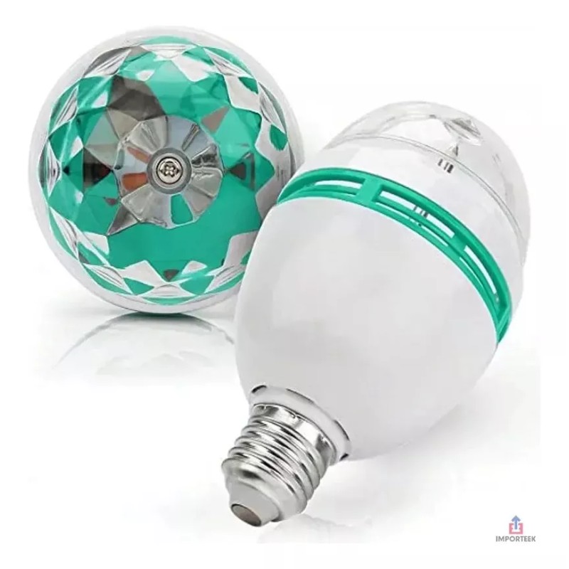 Importeek 10pz Foco Bombilla Led Multicolor Rgb Giratorio Casa Fiesta